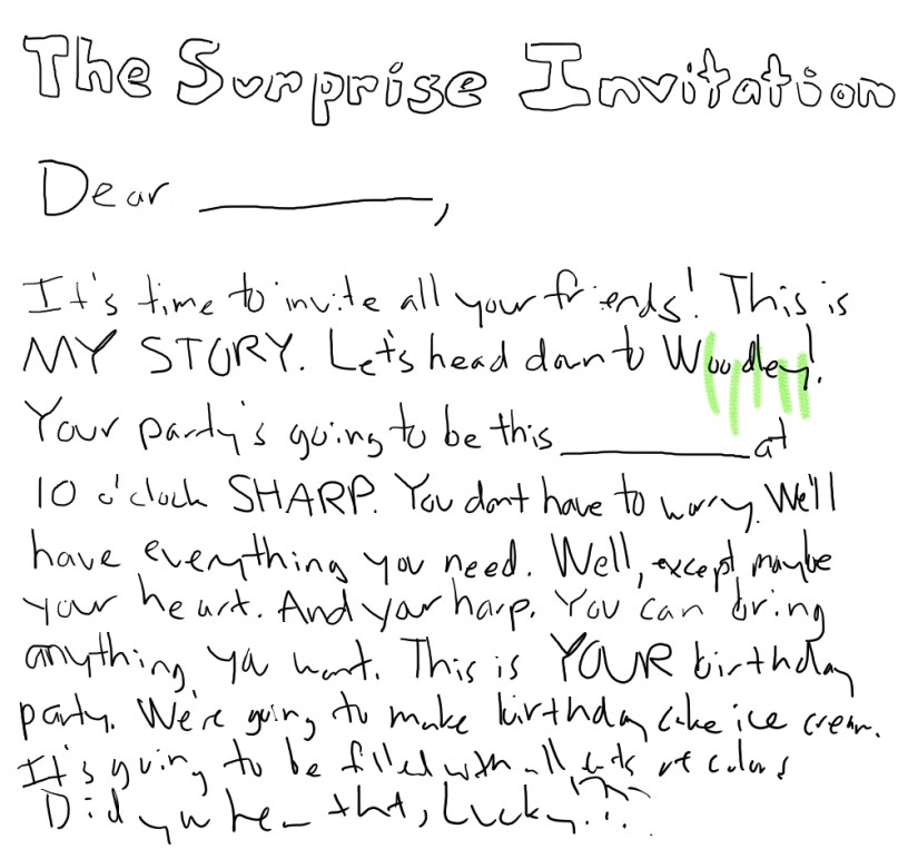 a surprise invitation